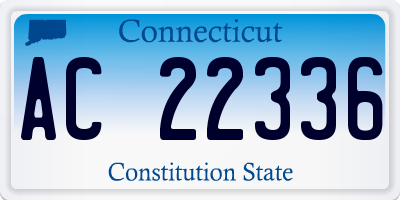 CT license plate AC22336