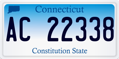 CT license plate AC22338