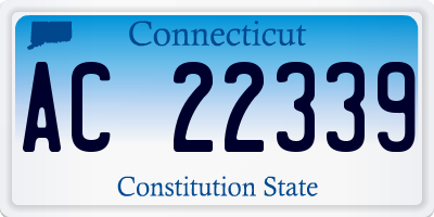 CT license plate AC22339