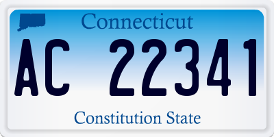 CT license plate AC22341