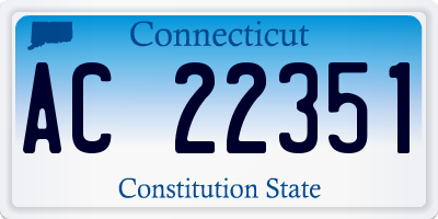 CT license plate AC22351