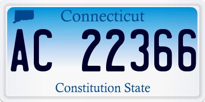 CT license plate AC22366