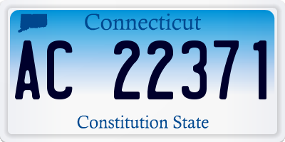 CT license plate AC22371