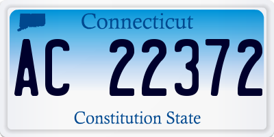 CT license plate AC22372