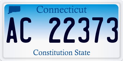 CT license plate AC22373