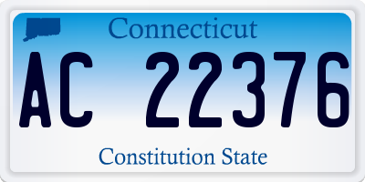 CT license plate AC22376