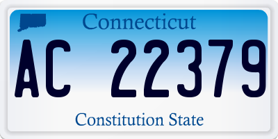 CT license plate AC22379