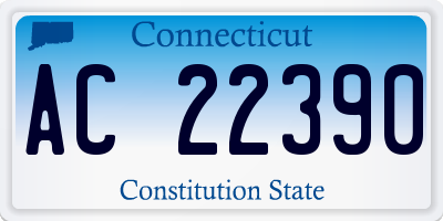 CT license plate AC22390