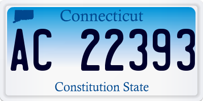 CT license plate AC22393