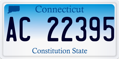 CT license plate AC22395