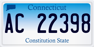 CT license plate AC22398