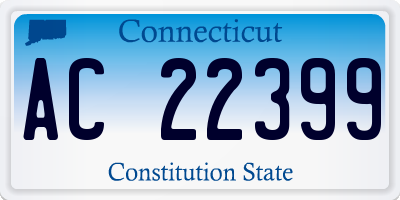 CT license plate AC22399