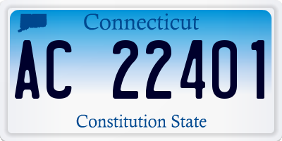 CT license plate AC22401