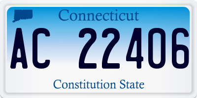 CT license plate AC22406