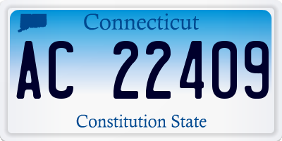 CT license plate AC22409