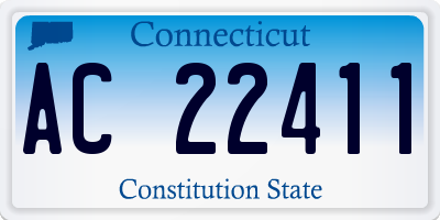 CT license plate AC22411