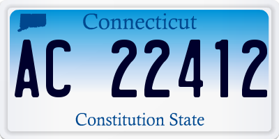 CT license plate AC22412