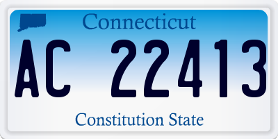 CT license plate AC22413