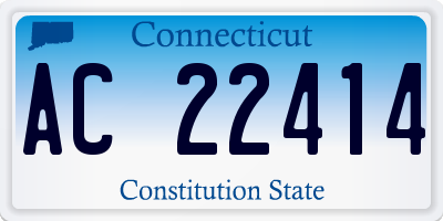 CT license plate AC22414