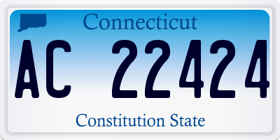 CT license plate AC22424