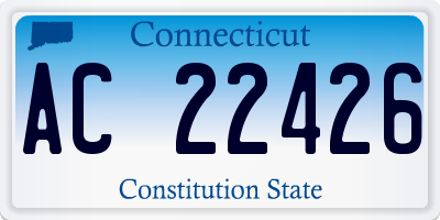 CT license plate AC22426