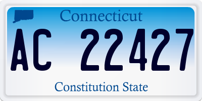 CT license plate AC22427