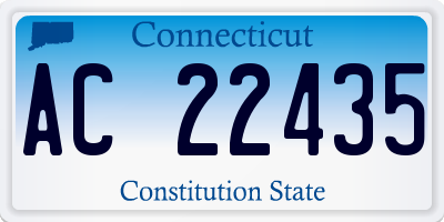 CT license plate AC22435