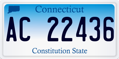 CT license plate AC22436