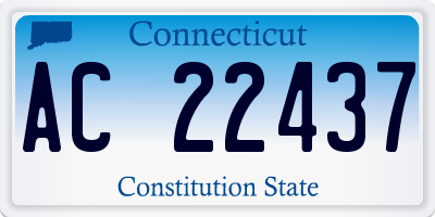 CT license plate AC22437
