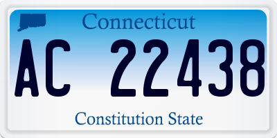 CT license plate AC22438