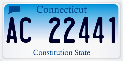 CT license plate AC22441