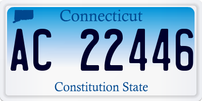 CT license plate AC22446