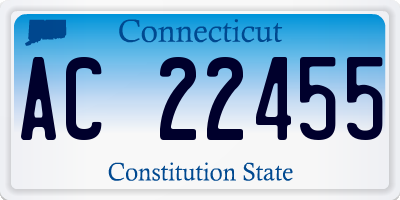 CT license plate AC22455