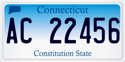 CT license plate AC22456