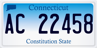 CT license plate AC22458