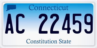 CT license plate AC22459