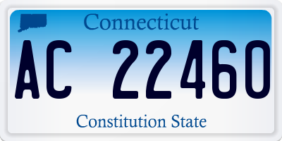 CT license plate AC22460