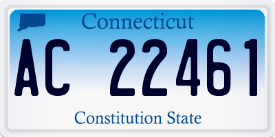 CT license plate AC22461