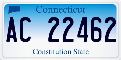 CT license plate AC22462