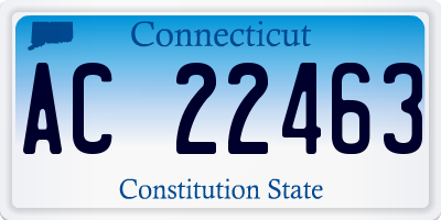 CT license plate AC22463