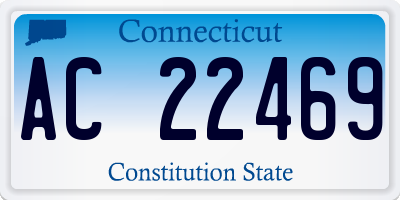 CT license plate AC22469