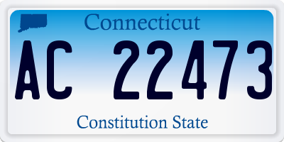 CT license plate AC22473