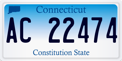 CT license plate AC22474