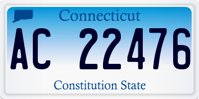 CT license plate AC22476