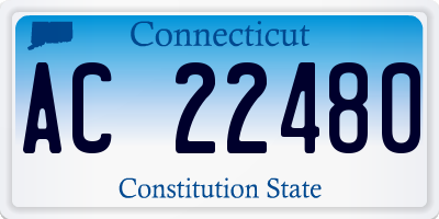 CT license plate AC22480