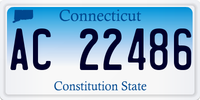 CT license plate AC22486