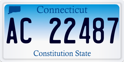 CT license plate AC22487