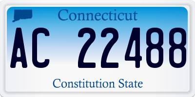 CT license plate AC22488