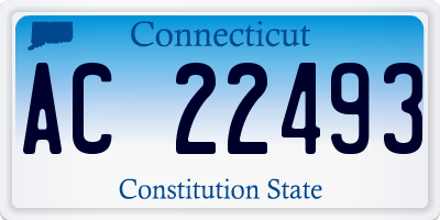 CT license plate AC22493