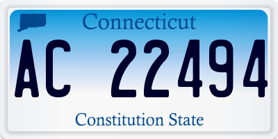 CT license plate AC22494